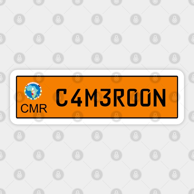 Cameroon car license plate Sticker by Travellers
